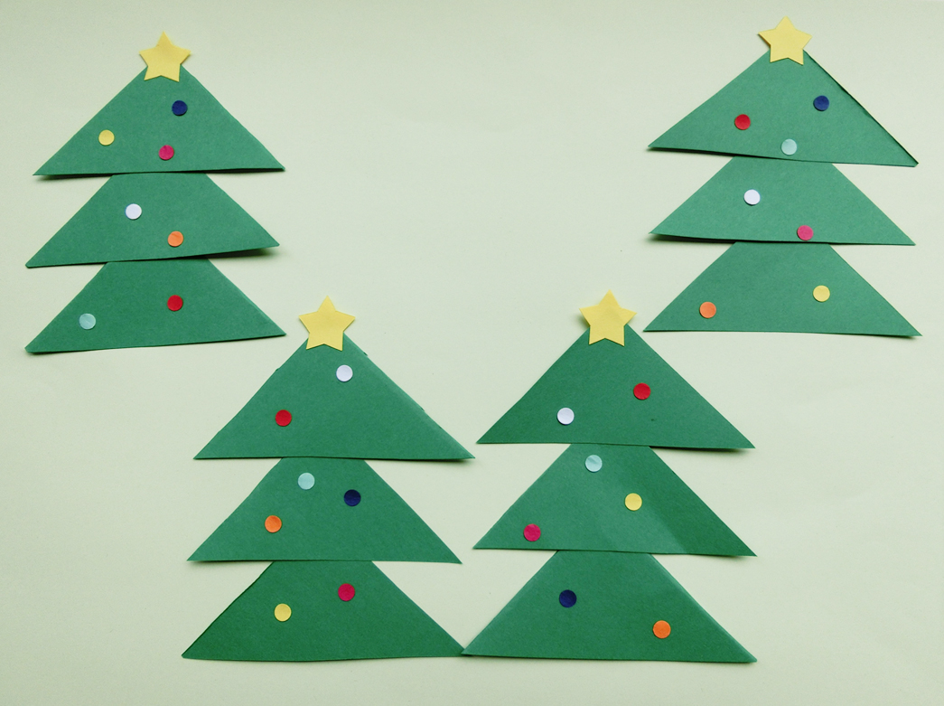 No 738 色画用紙を使ったクリスマス飾り 保育のひきだし こどもの可能性を引き出すアイデア集