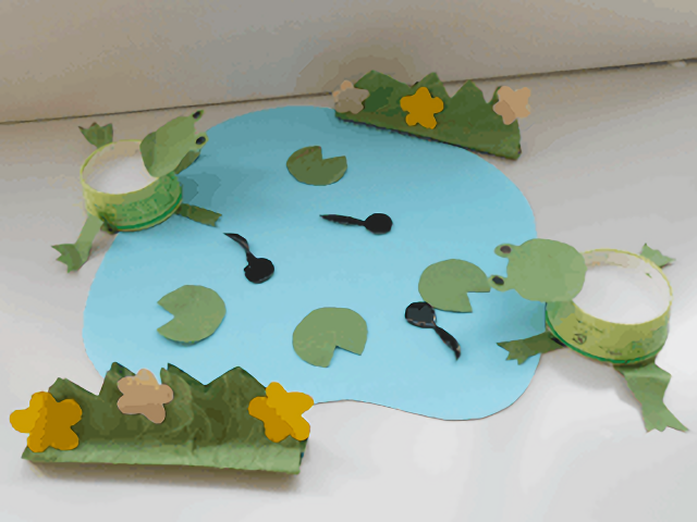 No 458 春の設え しつらえ カエル 保育のひきだし こどもの可能性を引き出すアイデア集